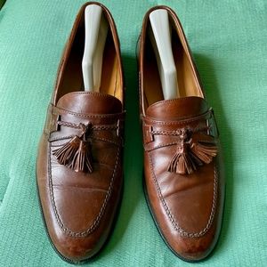 Johnson & Murphy Vauter Tassal Saddle Tan Mens 9 1/2 M